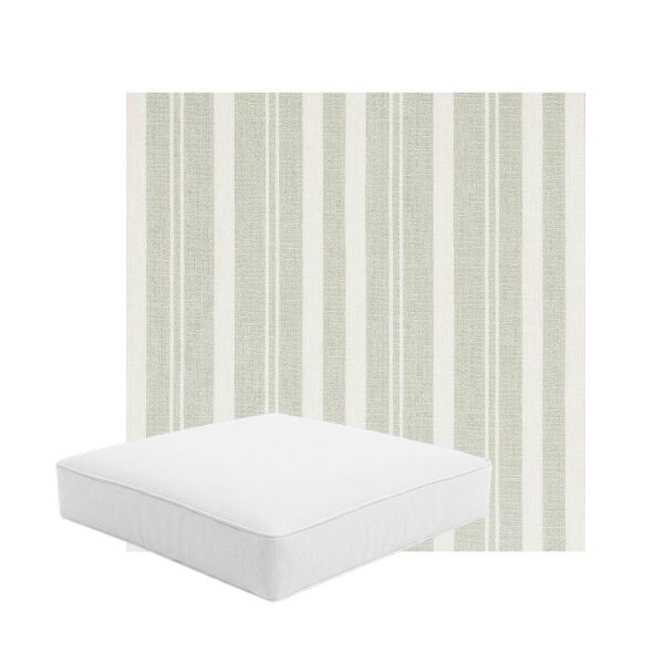 Patio Dining Chair Seat Cushion Boxed Style - - Custom outdoor patio furniture cushions from Cascadia Outdoor Cushions in Sunbrella Fabric