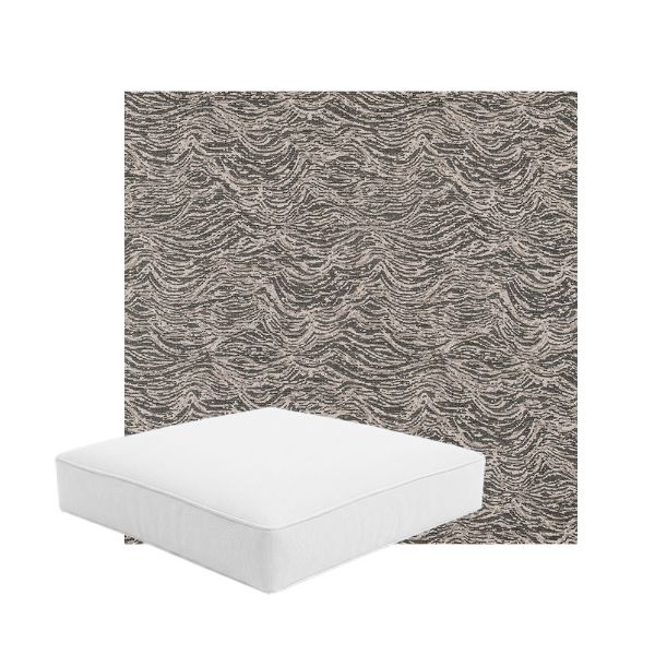 Patio Dining Chair Seat Cushion Boxed Style - - Custom outdoor patio furniture cushions from Cascadia Outdoor Cushions in Sunbrella Fabric