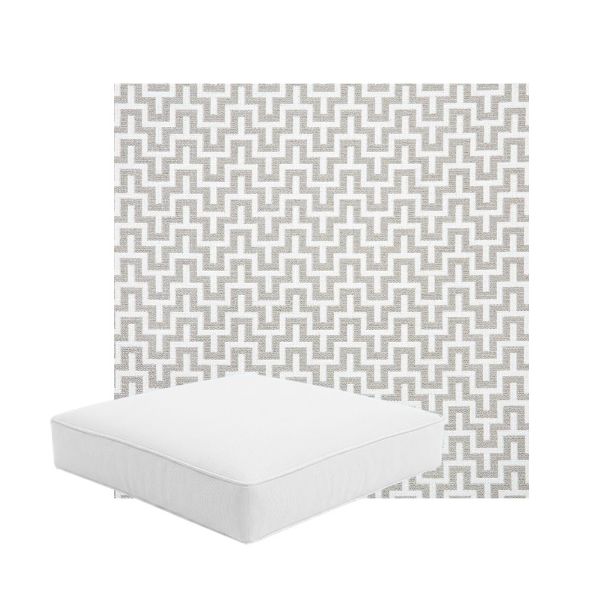 Patio Dining Chair Seat Cushion Boxed Style - - Custom outdoor patio furniture cushions from Cascadia Outdoor Cushions in Sunbrella Fabric