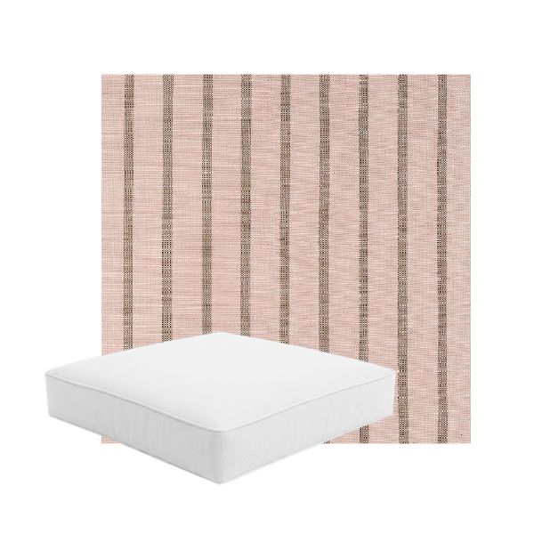 Patio Dining Chair Seat Cushion Boxed Style - - Custom outdoor patio furniture cushions from Cascadia Outdoor Cushions in Sunbrella Fabric