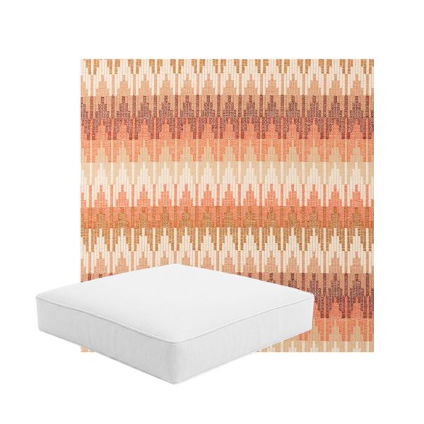 Patio Dining Chair Seat Cushion Boxed Style - - Custom outdoor patio furniture cushions from Cascadia Outdoor Cushions in Sunbrella Fabric