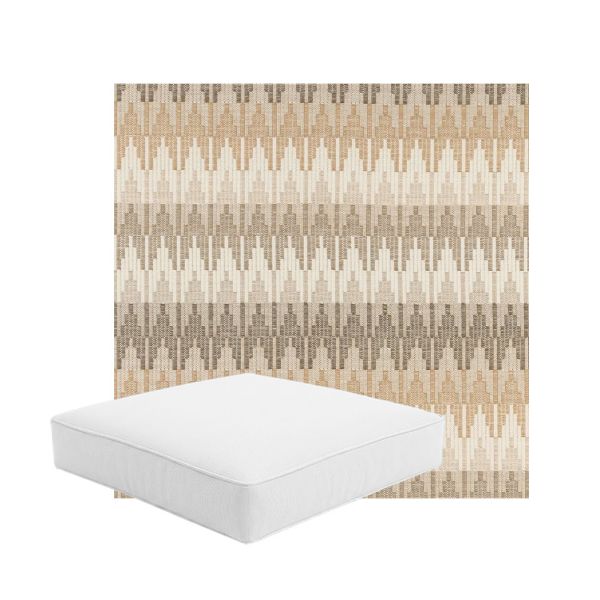 Patio Dining Chair Seat Cushion Boxed Style - - Custom outdoor patio furniture cushions from Cascadia Outdoor Cushions in Sunbrella Fabric