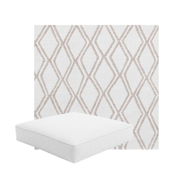 Patio Dining Chair Seat Cushion Boxed Style - - Custom outdoor patio furniture cushions from Cascadia Outdoor Cushions in Sunbrella Fabric