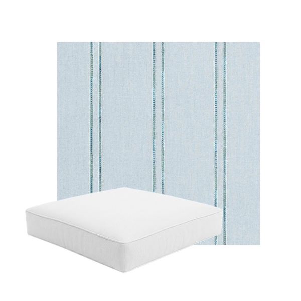 Patio Dining Chair Seat Cushion Boxed Style - - Custom outdoor patio furniture cushions from Cascadia Outdoor Cushions in Sunbrella Fabric