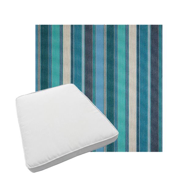 Custom outdoor patio furniture cushions from Cascadia Outdoor Cushions in Sunbrella Fabrics