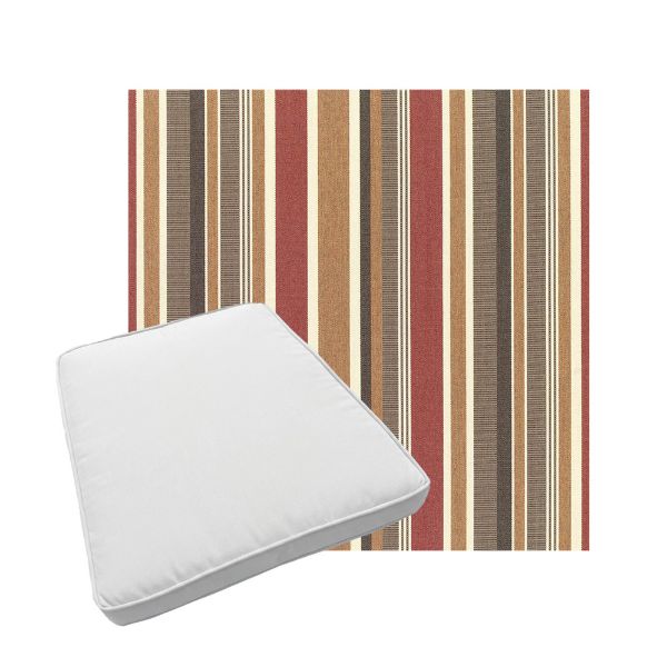 Custom outdoor patio furniture cushions from Cascadia Outdoor Cushions in Sunbrella Fabrics