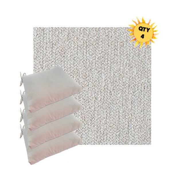 Sunbrella Improve Stucco Outdoor Dining Chair Cushions in Sunbrella Luxury Outdoor Fabrics - Order in Sets of 4