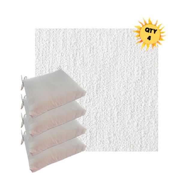 Sunbrella Improve Stucco Outdoor Dining Chair Cushions in Sunbrella Luxury Outdoor Fabrics - Order in Sets of 4