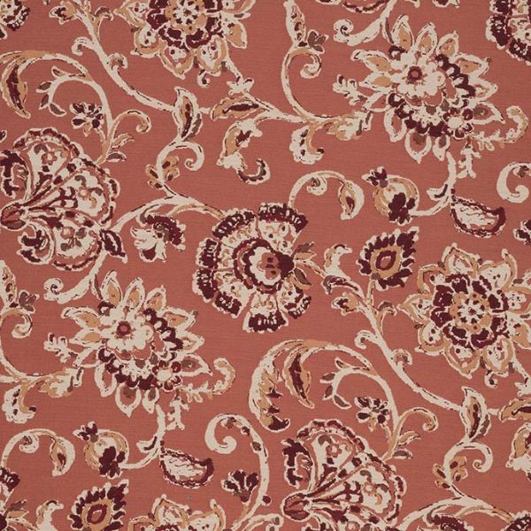 Sunbrella Martha Floral Rose Vine outdoor fabric for patio furniture cushions and outdoor pillows