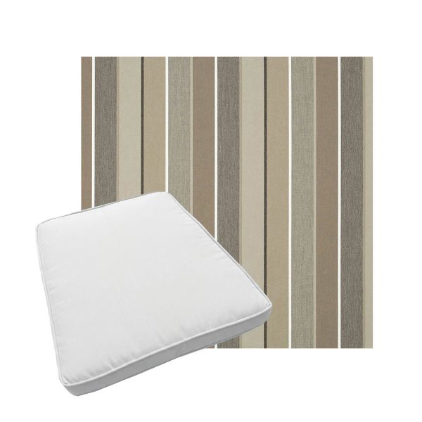 Custom outdoor patio furniture cushions from Cascadia Outdoor Cushions in Sunbrella Fabrics