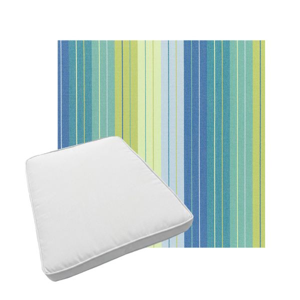 Custom outdoor patio furniture cushions from Cascadia Outdoor Cushions in Sunbrella Fabrics