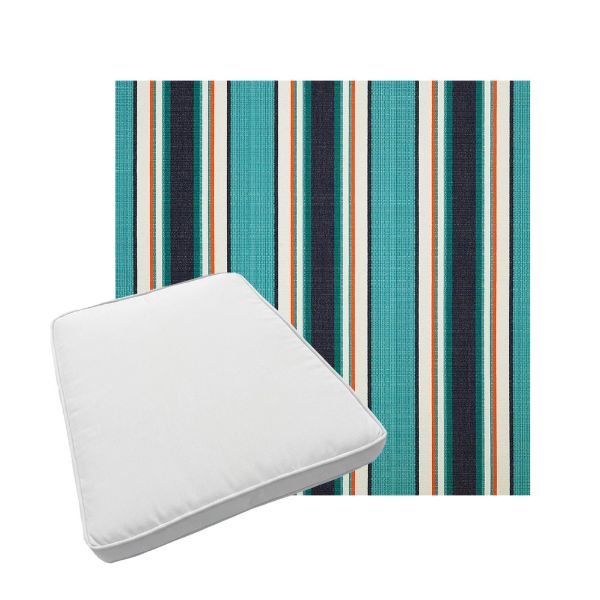 Custom outdoor patio furniture cushions from Cascadia Outdoor Cushions in Sunbrella Fabrics