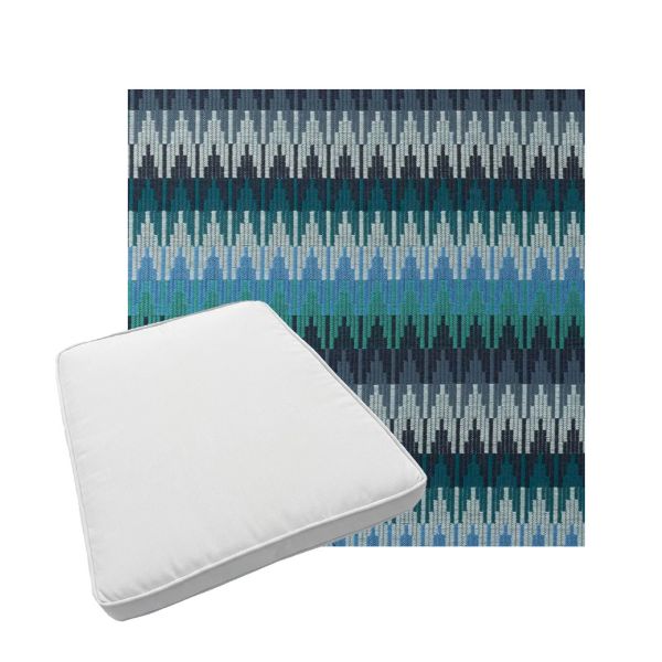 Custom outdoor patio furniture cushions from Cascadia Outdoor Cushions in Sunbrella Fabrics