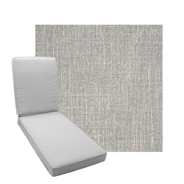 Boxed Chaise Lounge Cushion in Sunbrella Fabric by Cascadia Outdoor Cushions