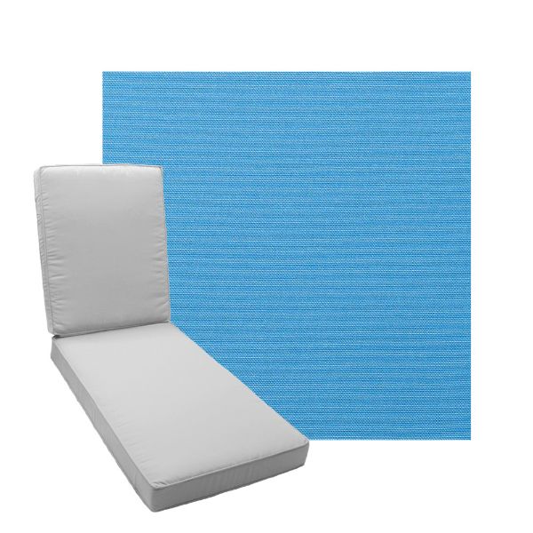 Boxed Chaise Lounge Cushion in Sunbrella Fabric by Cascadia Outdoor Cushions