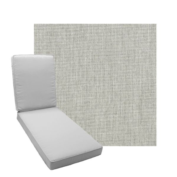 Boxed Chaise Lounge Cushion in Sunbrella Fabric by Cascadia Outdoor Cushions