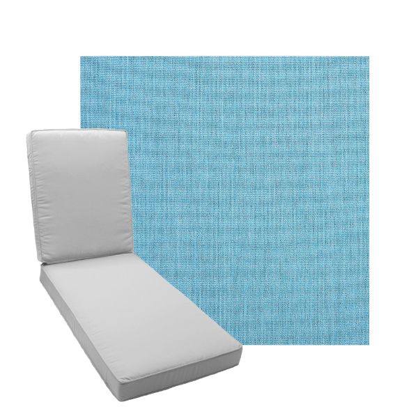Boxed Chaise Lounge Cushion in Sunbrella Fabric by Cascadia Outdoor Cushions