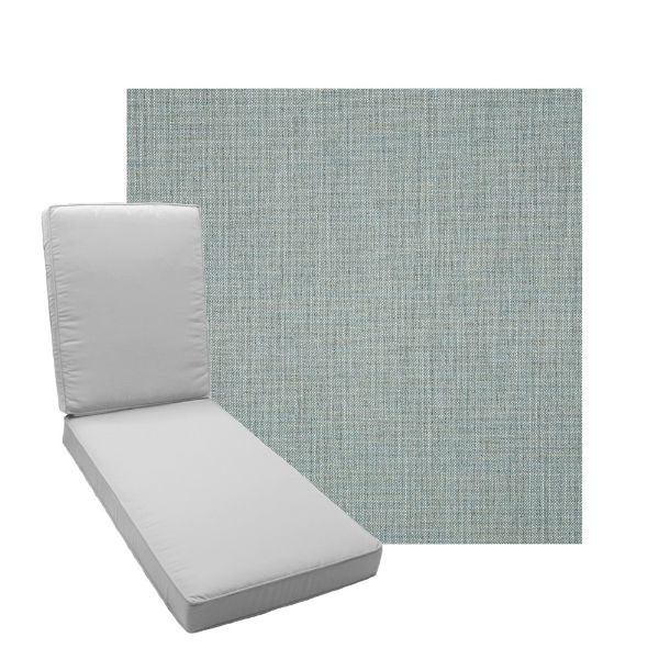 Boxed Chaise Lounge Cushion in Sunbrella Fabric by Cascadia Outdoor Cushions