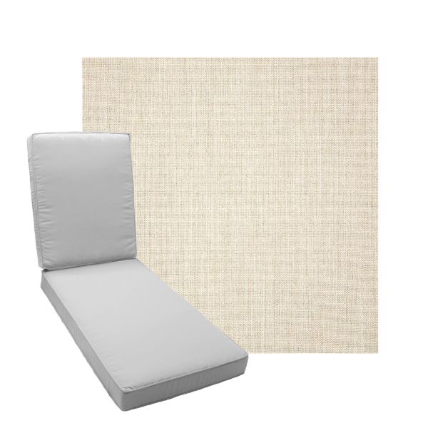 Boxed Chaise Lounge Cushion in Sunbrella Fabric by Cascadia Outdoor Cushions