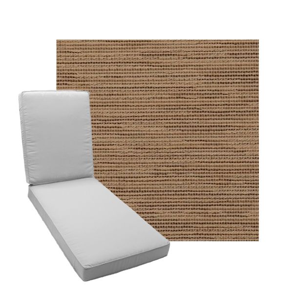 Boxed Chaise Lounge Cushion in Sunbrella Fabric by Cascadia Outdoor Cushions
