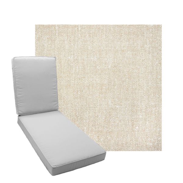 Boxed Chaise Lounge Cushion in Sunbrella Fabric by Cascadia Outdoor Cushions