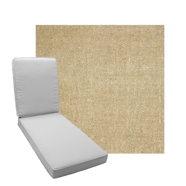 Boxed Chaise Lounge Cushion in Sunbrella Fabric by Cascadia Outdoor Cushions