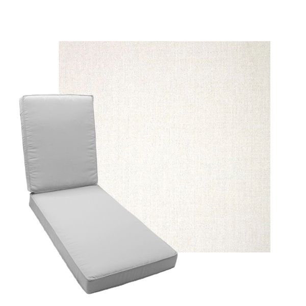 Boxed Chaise Lounge Cushion in Sunbrella Fabric by Cascadia Outdoor Cushions