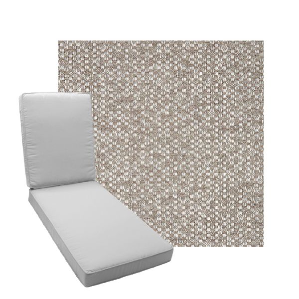 Boxed Chaise Lounge Cushion in Sunbrella Fabric by Cascadia Outdoor Cushions