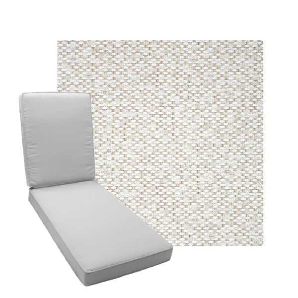 Boxed Chaise Lounge Cushion in Sunbrella Fabric by Cascadia Outdoor Cushions