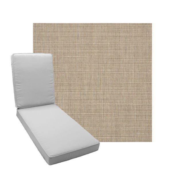 Boxed Chaise Lounge Cushion in Sunbrella Fabric by Cascadia Outdoor Cushions