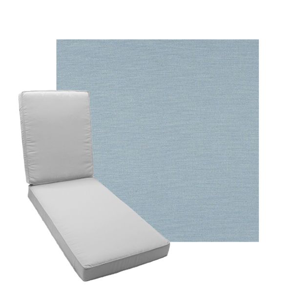 Boxed Chaise Lounge Cushion in Sunbrella Fabric by Cascadia Outdoor Cushions