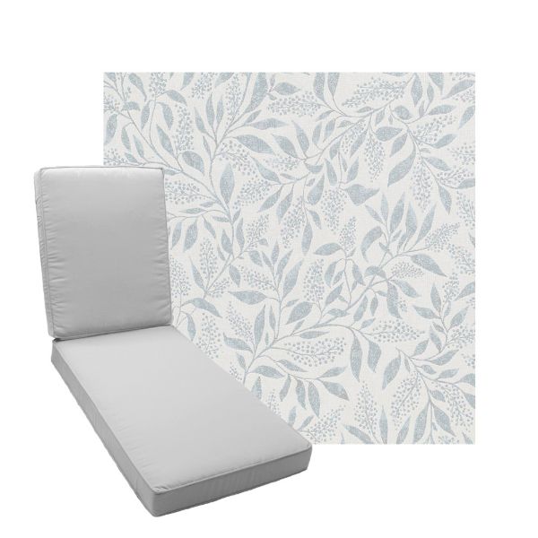 Boxed Chaise Lounge Cushion in Sunbrella Fabric by Cascadia Outdoor Cushions