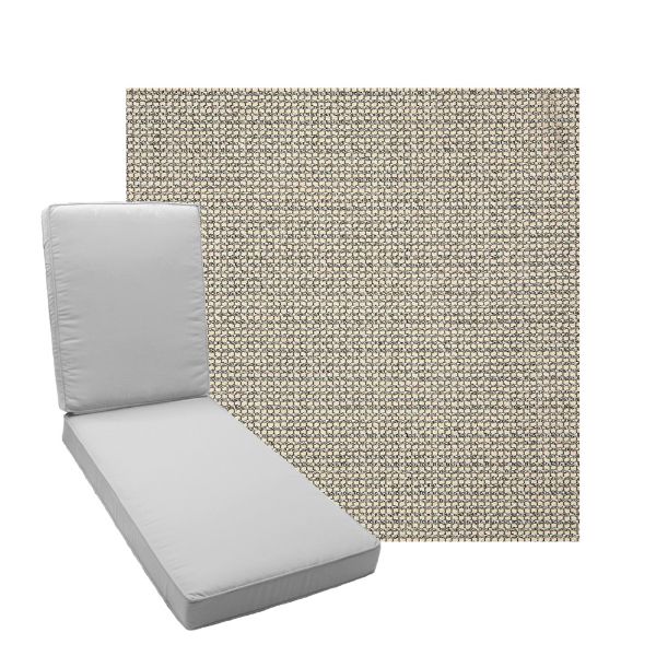 Boxed Chaise Lounge Cushion in Sunbrella Fabric by Cascadia Outdoor Cushions