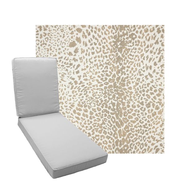 Boxed Chaise Lounge Cushion in Sunbrella Fabric by Cascadia Outdoor Cushions