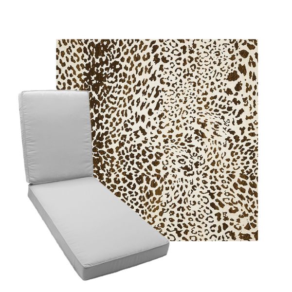 Boxed Chaise Lounge Cushion in Sunbrella Fabric by Cascadia Outdoor Cushions