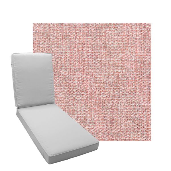 Boxed Chaise Lounge Cushion in Sunbrella Fabric by Cascadia Outdoor Cushions