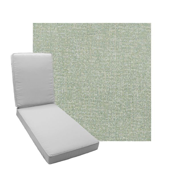 Boxed Chaise Lounge Cushion in Sunbrella Fabric by Cascadia Outdoor Cushions