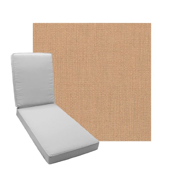 Boxed Chaise Lounge Cushion in Sunbrella Fabric by Cascadia Outdoor Cushions