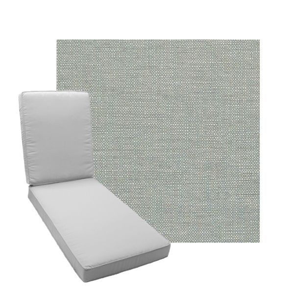 Boxed Chaise Lounge Cushion in Sunbrella Fabric by Cascadia Outdoor Cushions