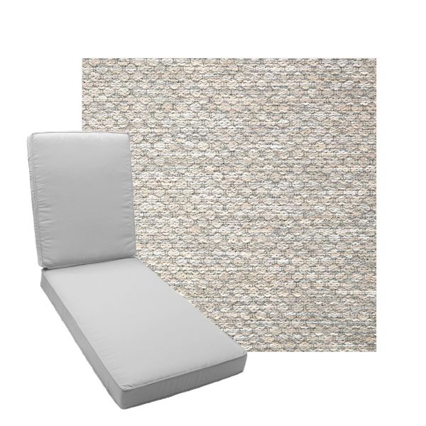 Boxed Chaise Lounge Cushion in Sunbrella Fabric by Cascadia Outdoor Cushions