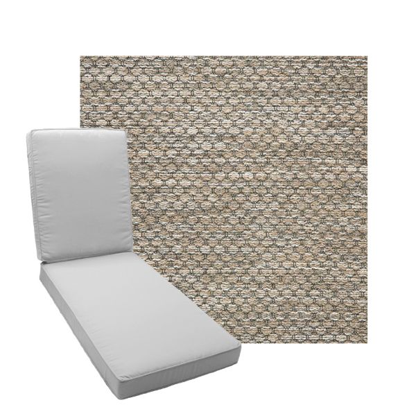 Boxed Chaise Lounge Cushion in Sunbrella Fabric by Cascadia Outdoor Cushions
