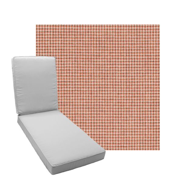 Boxed Chaise Lounge Cushion in Sunbrella Fabric by Cascadia Outdoor Cushions