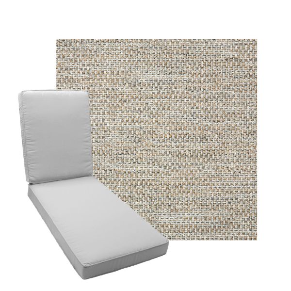 Boxed Chaise Lounge Cushion in Sunbrella Fabric by Cascadia Outdoor Cushions