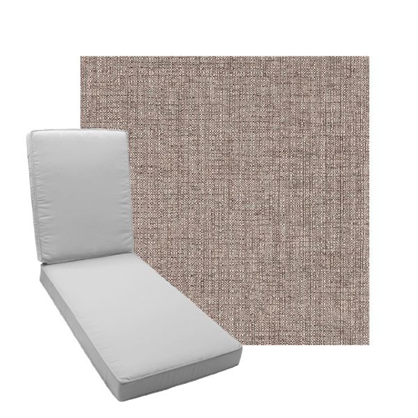 Boxed Chaise Lounge Cushion in Sunbrella Fabric by Cascadia Outdoor Cushions