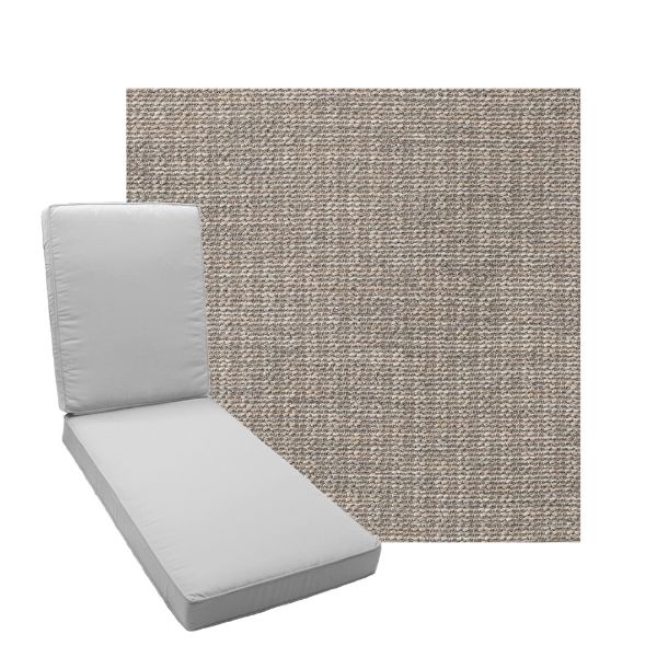 Boxed Chaise Lounge Cushion in Sunbrella Fabric by Cascadia Outdoor Cushions