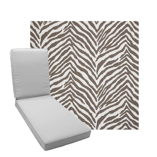 Boxed Chaise Lounge Cushion in Sunbrella Fabric by Cascadia Outdoor Cushions