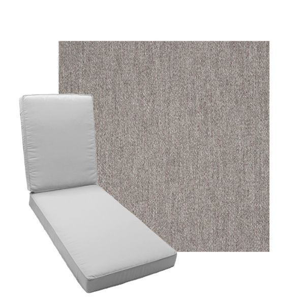 Boxed Chaise Lounge Cushion in Sunbrella Fabric by Cascadia Outdoor Cushions