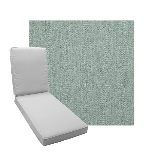 Boxed Chaise Lounge Cushion in Sunbrella Fabric by Cascadia Outdoor Cushions