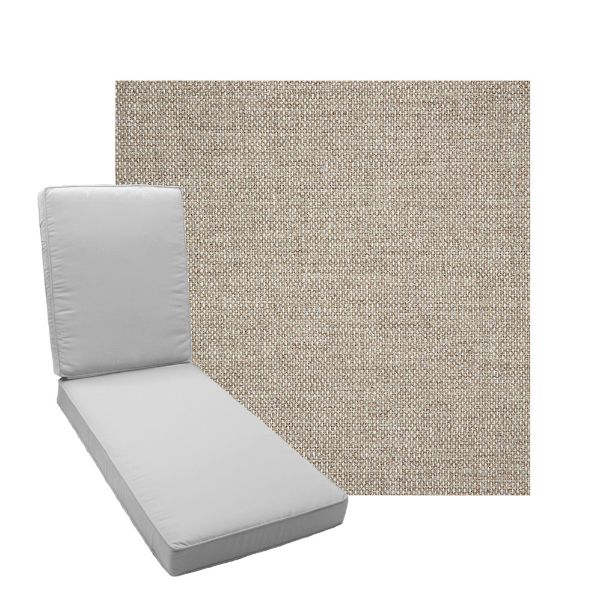 Boxed Chaise Lounge Cushion in Sunbrella Fabric by Cascadia Outdoor Cushions