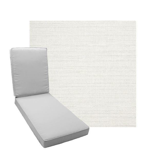 Boxed Chaise Lounge Cushion in Sunbrella Fabric by Cascadia Outdoor Cushions